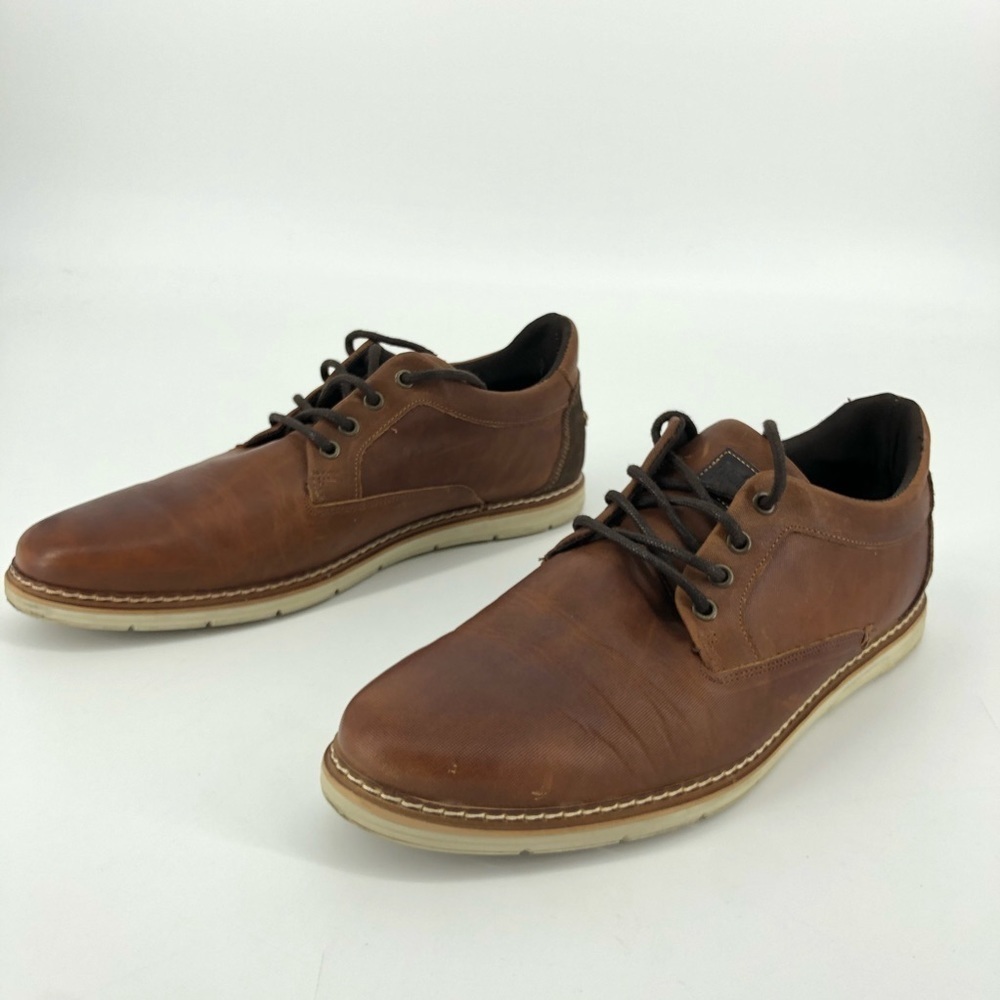 Bull Boxer Brown Leather Derby Lace-Up Sneakers